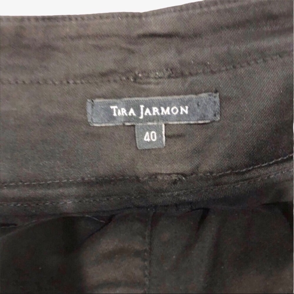 Tara Jarmon Wide Leg Cropped Paperbag Waist Pants Black Size 8 - Picture 5 of 6